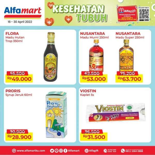Promo Alfamart Edisi Kesehatan Tubuh s/d 30 April 2022, Ada Penawaran Beli 1 Gratis 1