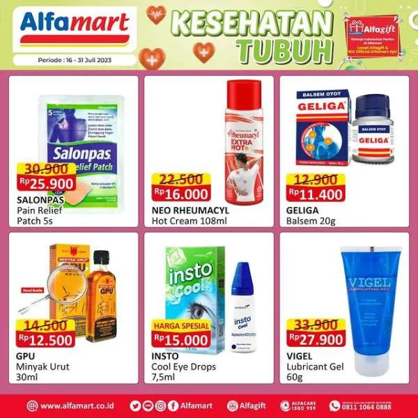 Promo Alfamart Kesehatan Tubuh Periode 16-31 Juli 2023