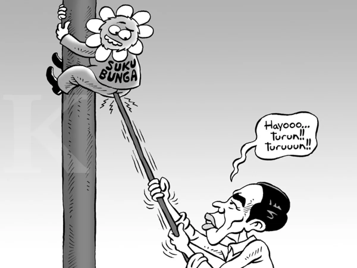 Bunga kredit cuma turun 1%