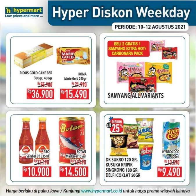 Promo Hypermart diskon Weekday 10-12 Agustus 2021