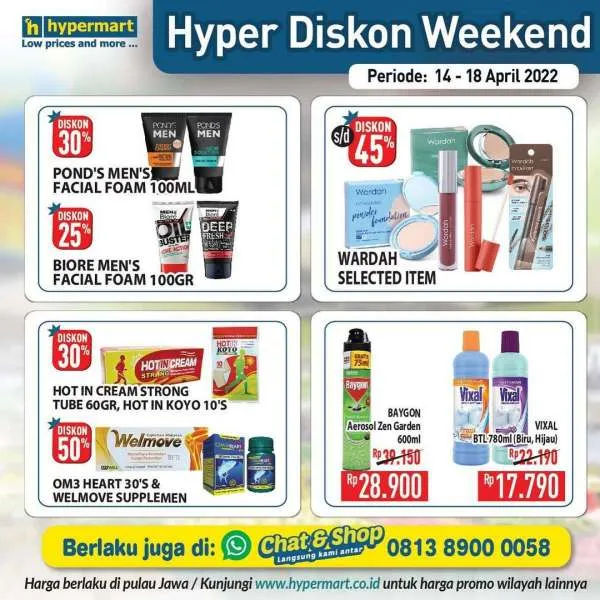 Promo Hypermart Hyper Diskon Weekend Periode 14-18 April 2022