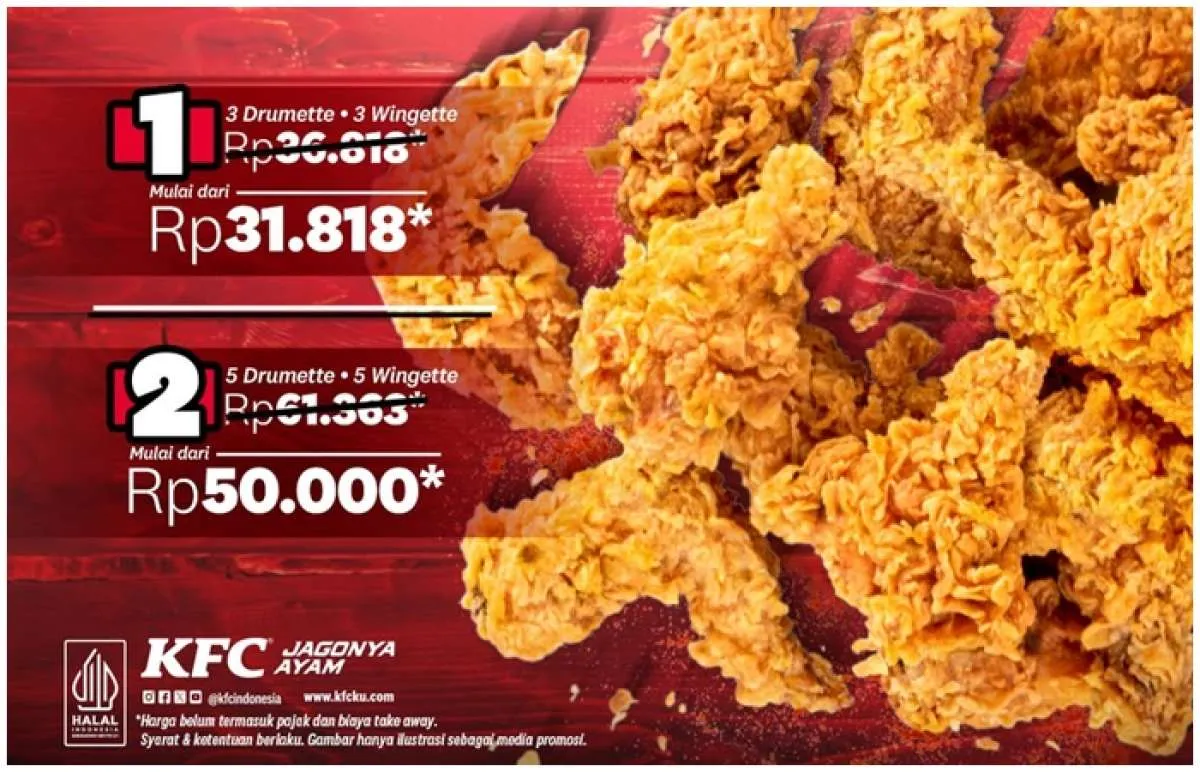 Promo KFC Winger Barbeque Fest 5-22 Maret, Ada 2 Paket Spesial Mulai Rp 31.000-an