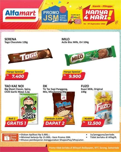 Promo JSM Alfamart Periode 4-7 September 2025