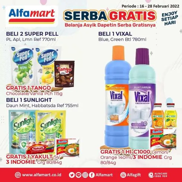 Promo Alfamart Serba Gratis Periode 16-28 Februari 2022
