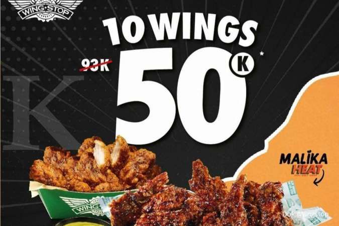 Promo Wingstop 6-10 Oktober 2021, Beli 10 Wings Rp 50.000 dan Berbagai Diskon Lain