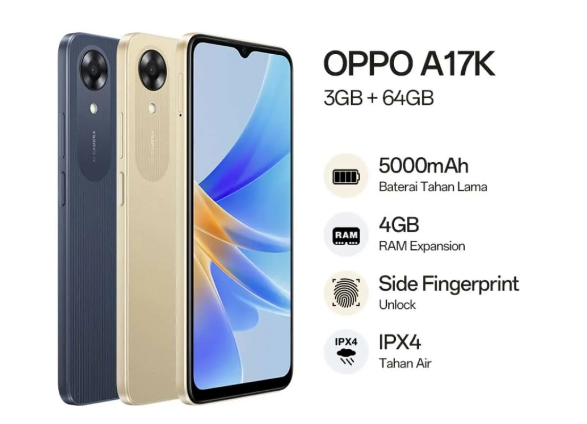 OPPO A17k: Harga dan Spesifikasi Lengkapnya