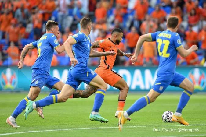 Memphis Depay, pemain terbaik menuju babak 16 besar Euro 2020