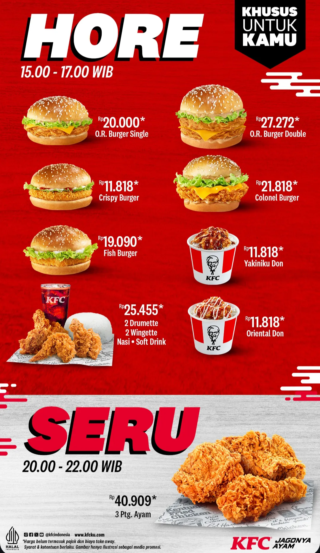 KFC Paket Hore dan Paket Seru