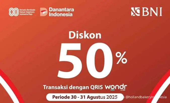 Promo Holland Bakery x BNI Cuma 2 Hari, Beli Roti Favorit Diskon 50%