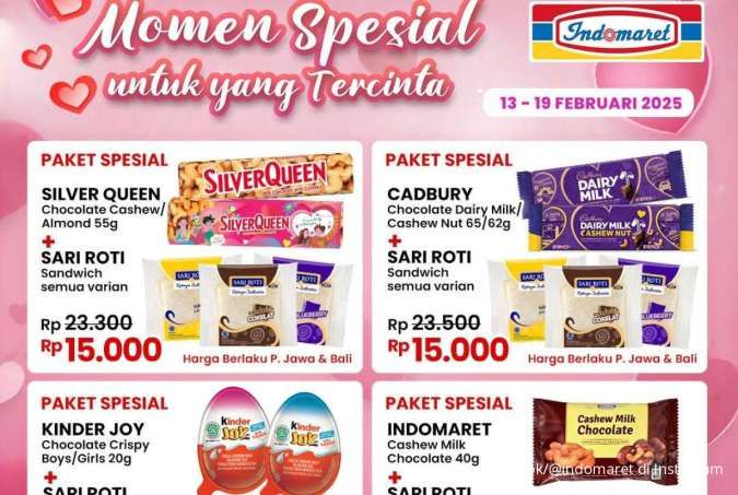 Promo Valentine Indomaret 19 Februari 2025, Hari Terakhir Paket Spesial Cokelat-Roti