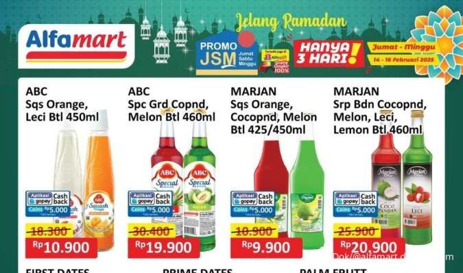 Promo JSM Alfamart Jelang Ramadan 14-16 Februari 2025, Marjan & ABC Mulai Rp 9.900