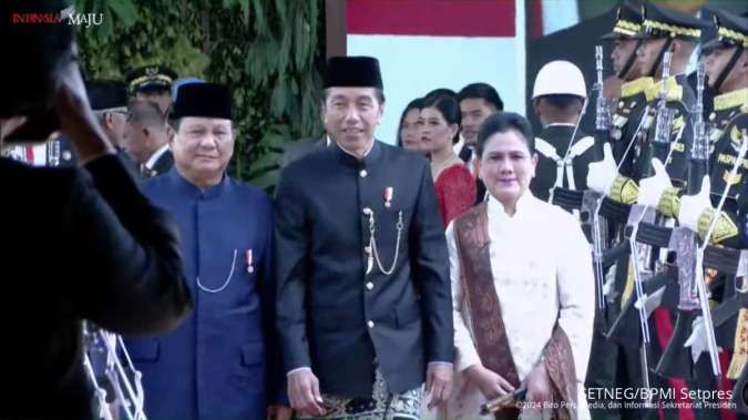 Presiden Joko Widodo Tiba ke Gedung MPR Hadiri Pelantikan Prabowo - Gibran