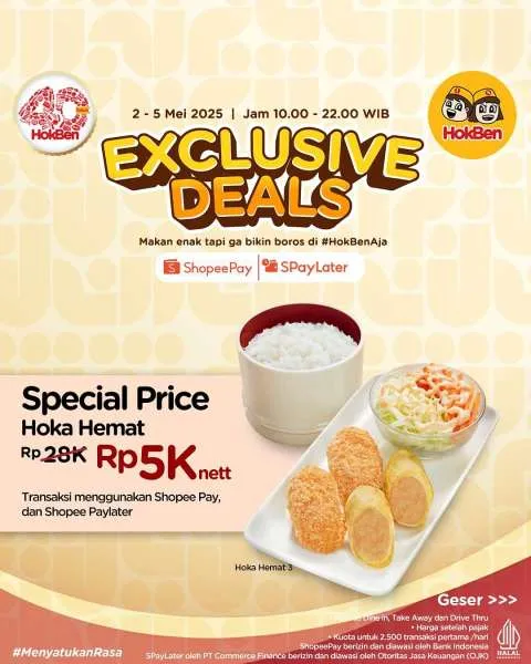 Promo Hokben Exclusive Deals ShopeePay & SPayLater
