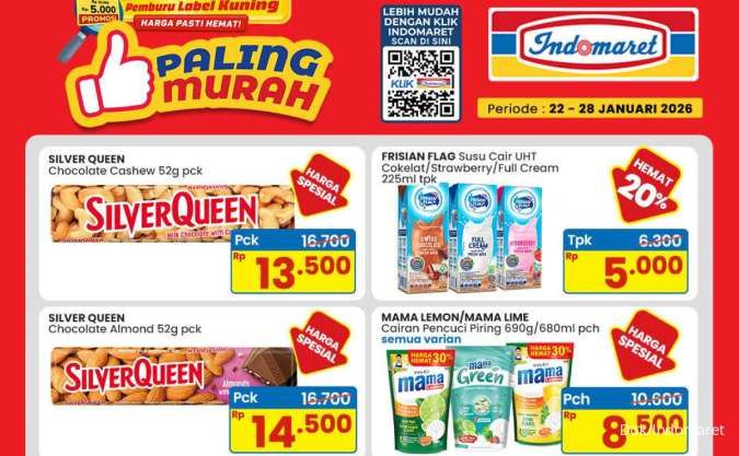 Promo Indomaret 22-28 Januari 2026 Paling Murah, Ada Susu UHT Rp 5.000