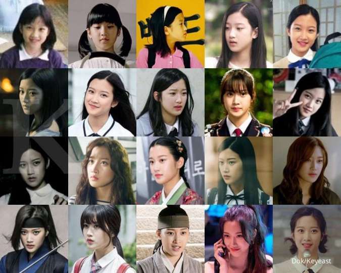 Perubahan wajah Moon Ga Young, bintang drakor (drama Korea) True Beauty yang cantik sejak kecil hingga dewasa.