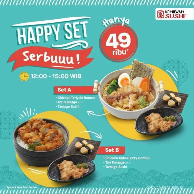 Promo Ichiban Sushi Happy Set berlaku selama Oktober 2022