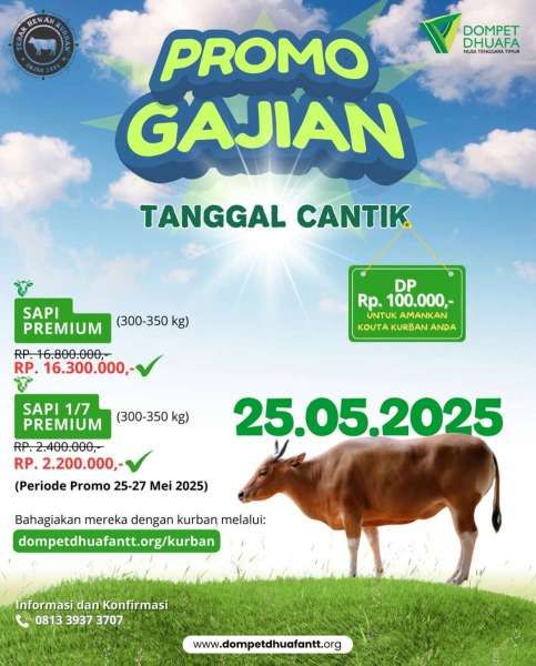 Harga Sapi Kurban di Nusa Tenggara Timur Menurut Dompet Dhuafa 2025