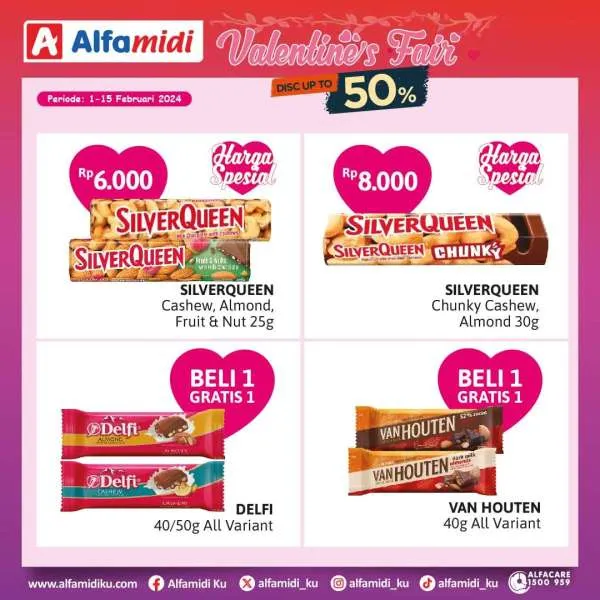 Promo Alfamidi Valentines Fair Periode 1-15 Februari 2024