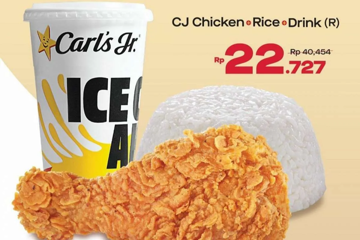 Promo Carls Jr 1-30 September 2022, Kupon Jajan Hemat September Diskon 50%