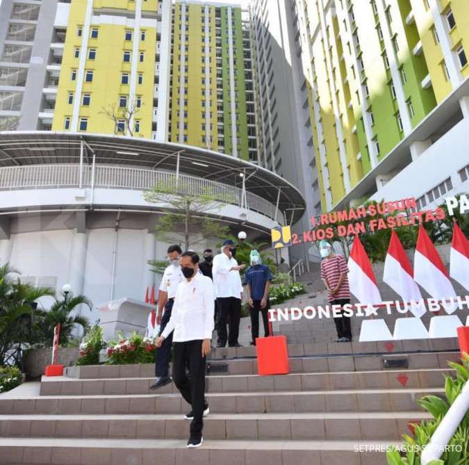 Jokowi resmikan Rusun Pasar Rumput