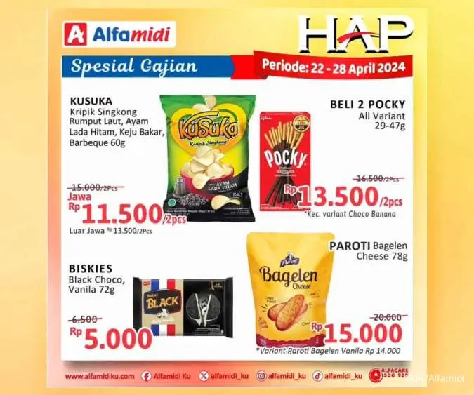 Promo Alfamidi Hemat Satu Pekan Spesial Gajian Periode 22-28 April 2024