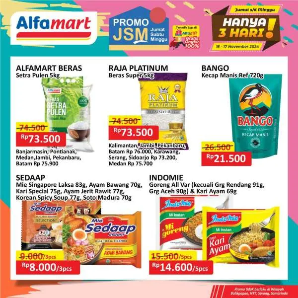 Promo JSM Alfamart Periode 15-17 November 2024