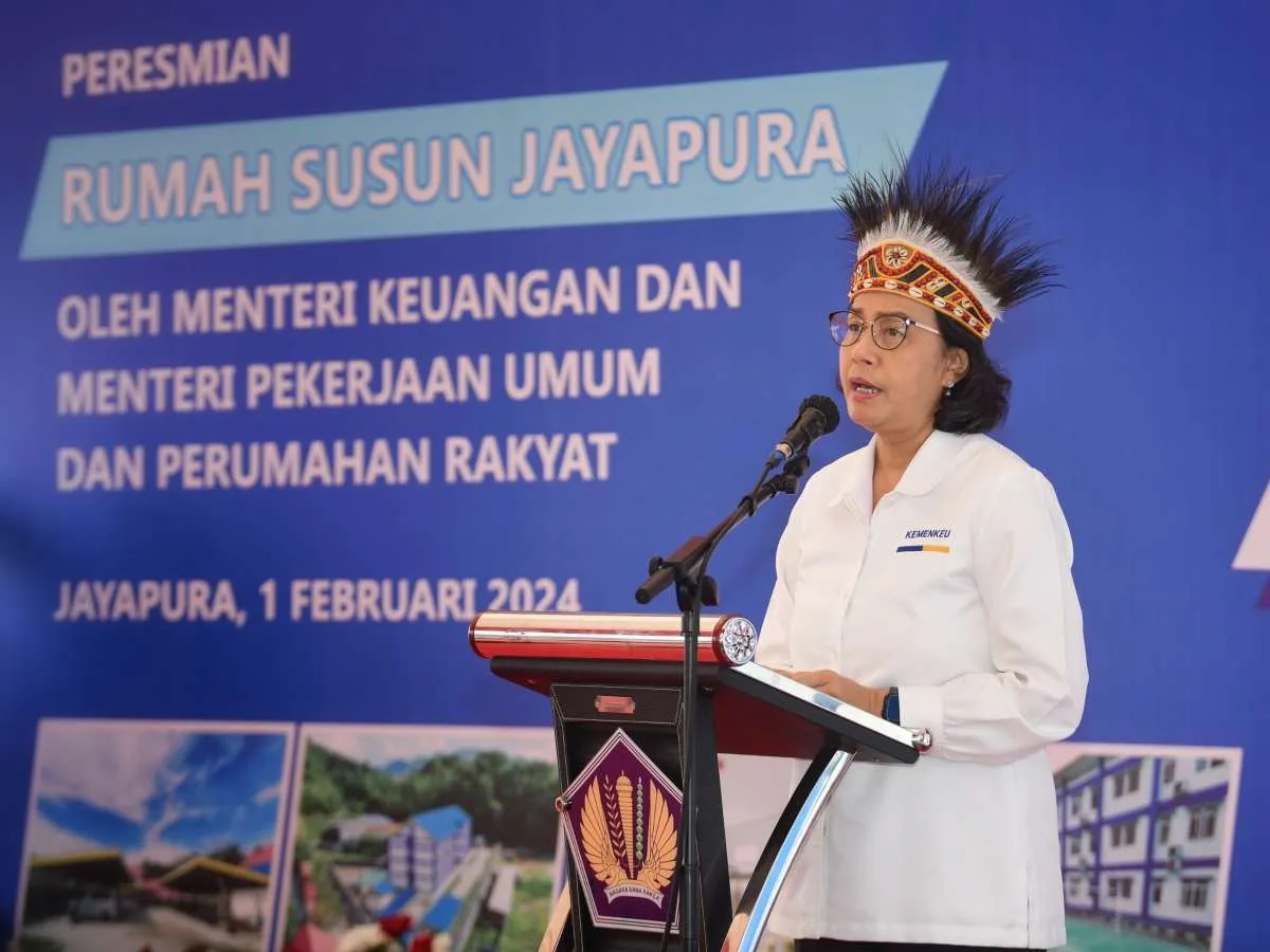 Sri Mulyani Resmikan Rumah Susun Negara di Jayapura