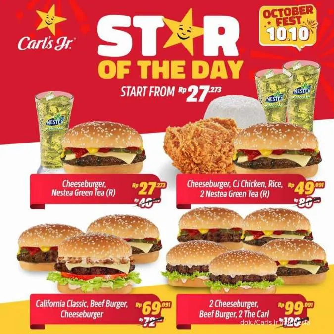 Promo Carls Jr Paket Star of the Day 