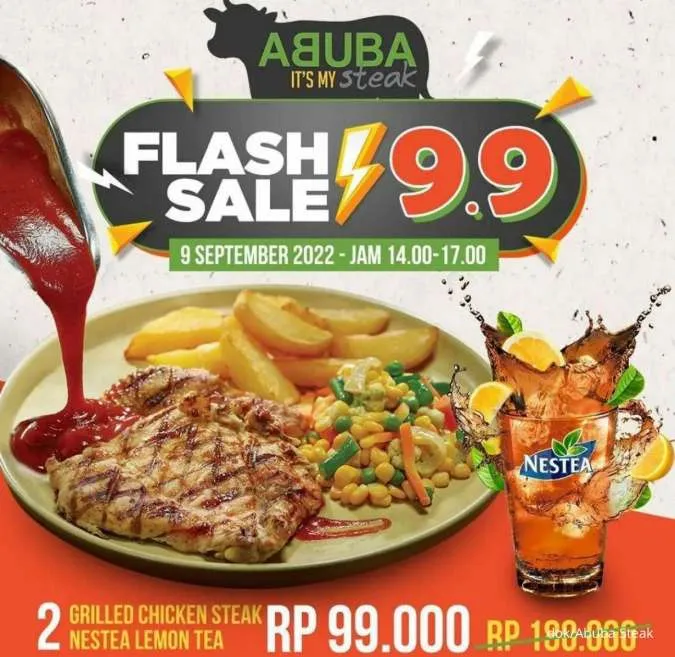 Promo Flash Sale 9.9 Abuba Steak 