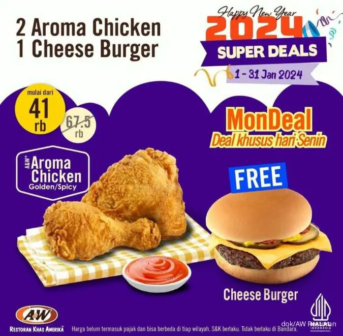 Promo AW Restoran Paket Super Deals Januari 2024