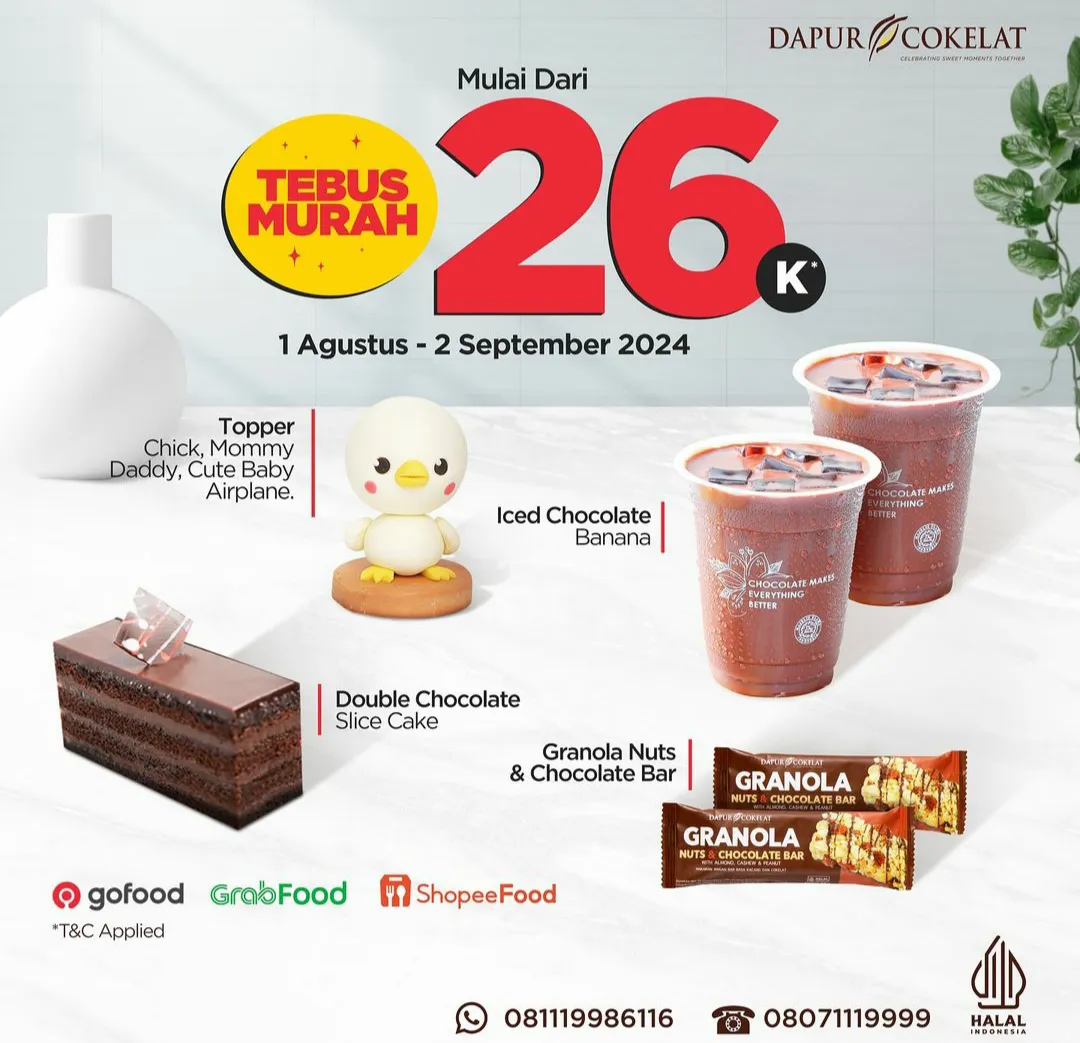 Promo Dapur Cokelat HUT RI 1-31 Agustus 2024 Tebus Murah