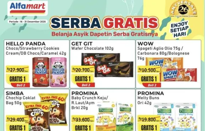 Promo Alfamart Beli 1 Gratis 1 dan Beli 2 Gratis 1, Ada Lifebuoy Cair-WOW Spageti
