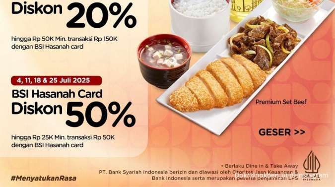 Promo HokBen dengan BNI dan BSI Bulan Juli 2025, Diskon 50% Mulai Besok