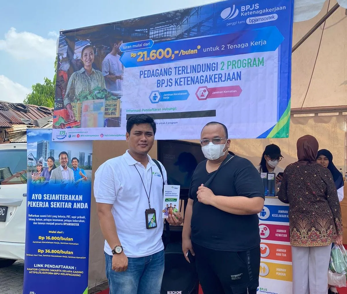 BP Jamsostek Tingkatkan Sosialisasi pada Pekerja BPU di Pasar Inpres Kelapa Gading