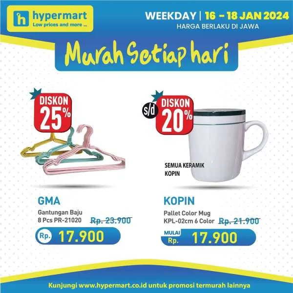 Promo Hypermart Hyper Diskon Weekday Periode 16-18 Januari 2024