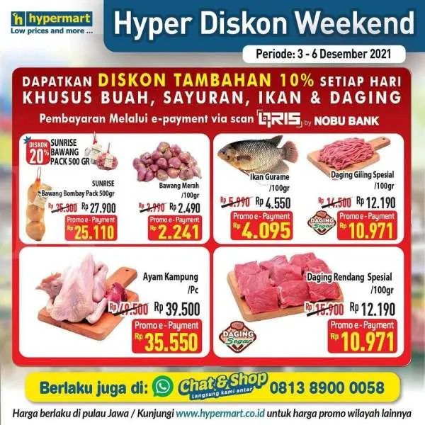 Promo Hypermart Hyper Diskon Weekend 3-6 Desember 2021