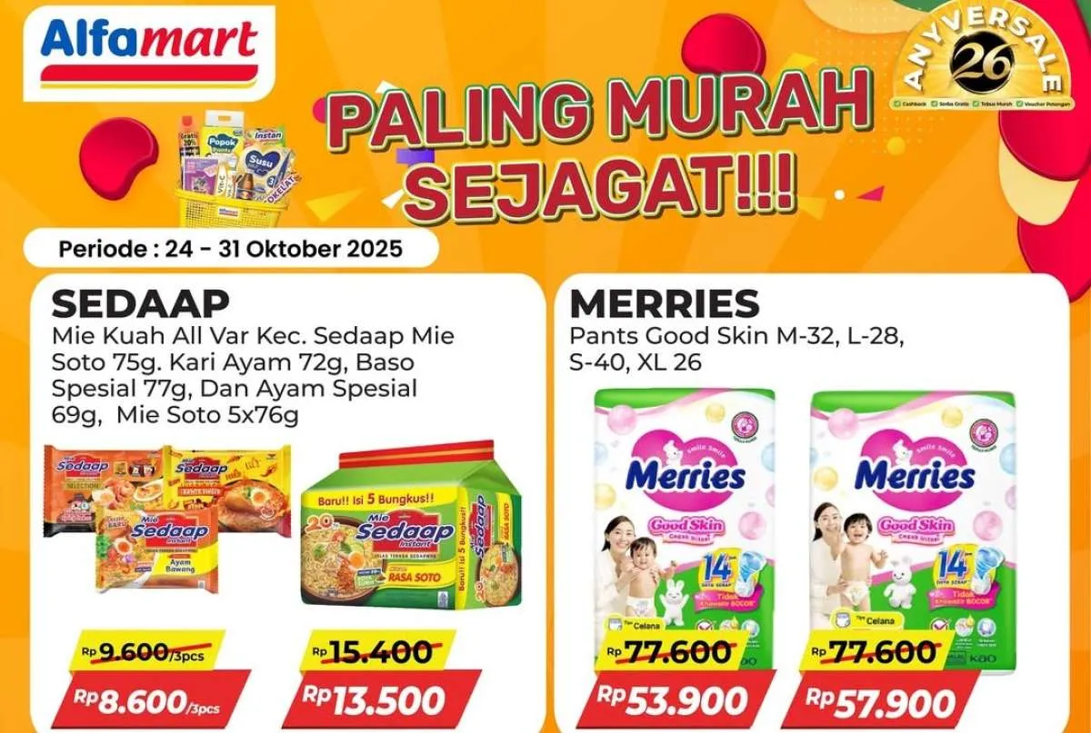 Promo Alfamart Periode 30-31 Oktober 2025, Sunlight Botol Diskon Jadi Rp 10.000