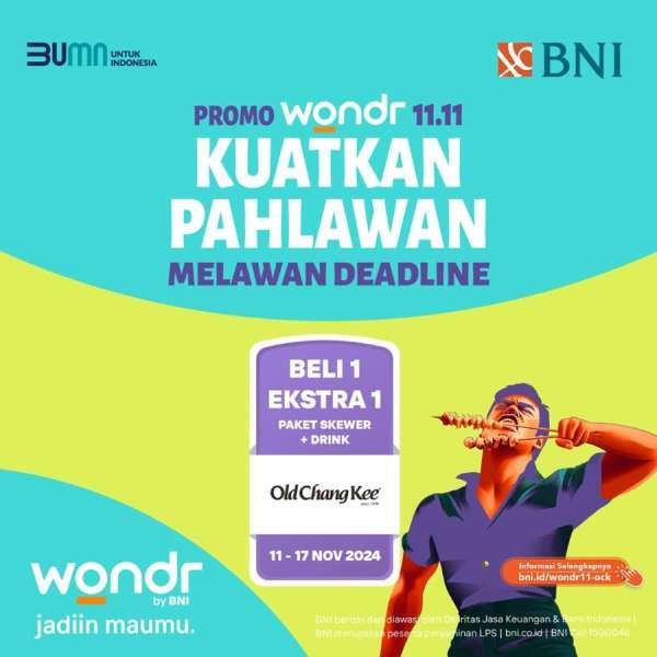 Promo 11.11 Wondr by BNI di Old Chang Kee