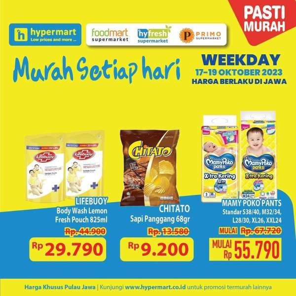 Promo Hypermart Terbaru 17-19 Oktober 2023, Hyper Diskon Weekday Pertengahan Bulan