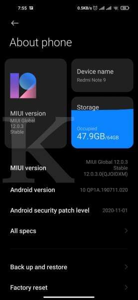 Versi Android di HP Xiaomi