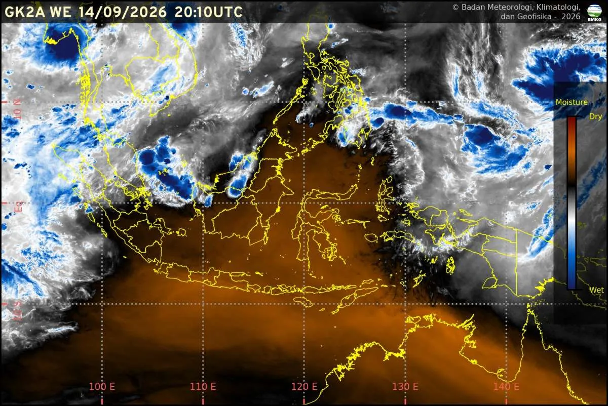 Data Satelit Cuaca Terbaru: Sejumlah Wilayah Ini Masih Berpotensi Hujan Lebat