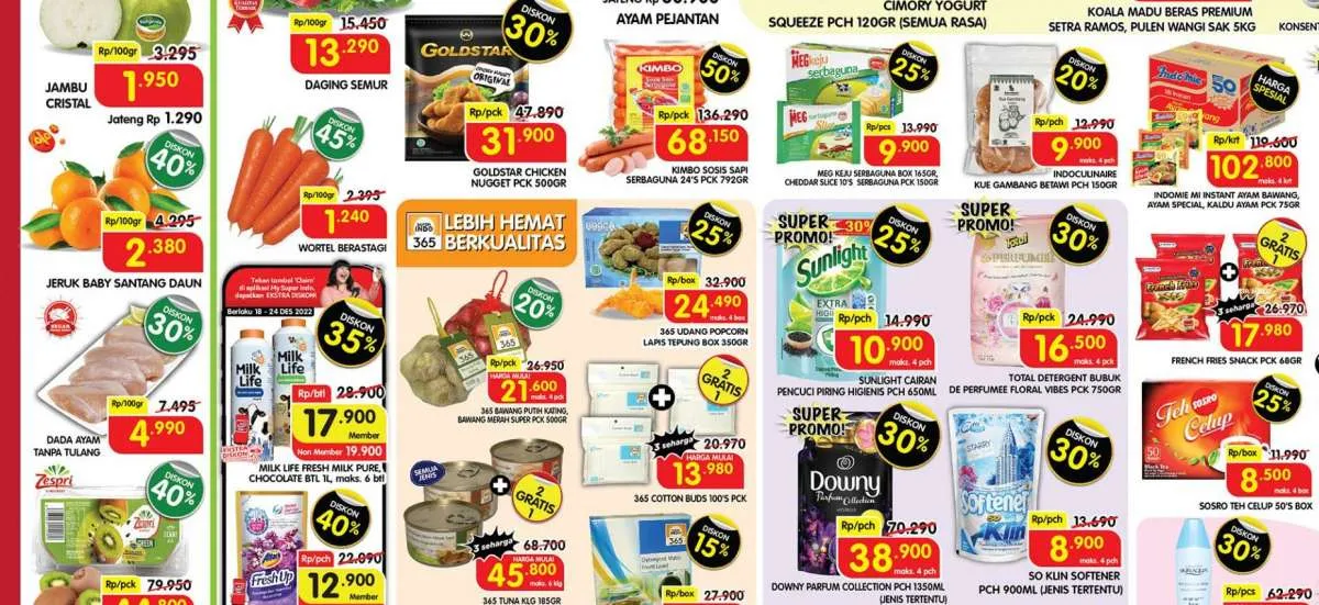 Harga Promo Superindo Hari Ini 20 Desember 2022, Diskon Besar Selama 4 Hari