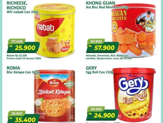 Promo JSM Alfamart 15-18 Januari 2026, Diskon Biskuit Kaleng Jelang Ramadan