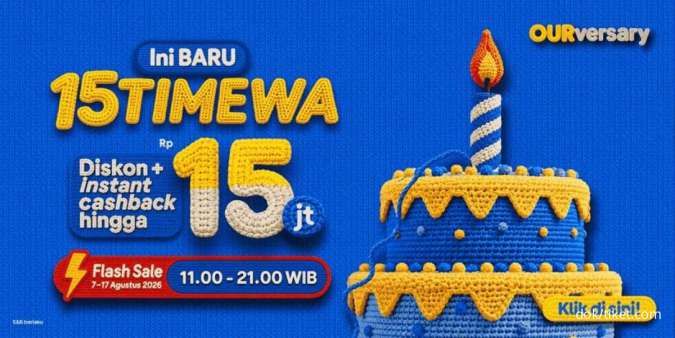 Rayakan Ulang Tahun ke-15, Tiket.com Bagikan Diskon dan Cashback