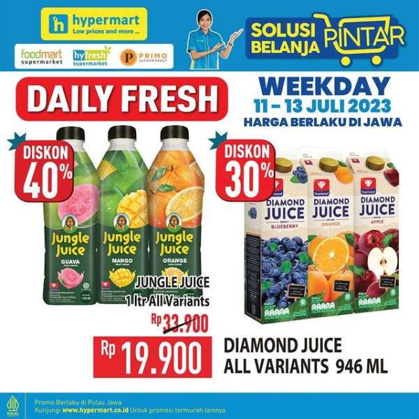 Katalog Promo Hypermart Diskon Weekday Terbaru 11-13 Juli 2023