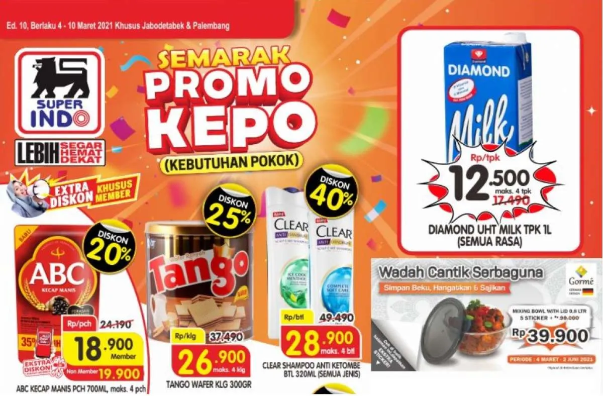 Promo Superindo Jabodetabek terbaru 4-10 Maret 2021, diskon awal bulan!