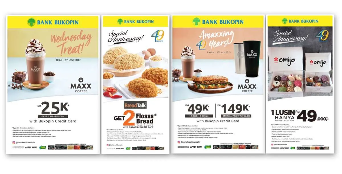 HUT ke- 49 Bank Bukopin, Banjir Diskon Kartu Kredit Bukopin
