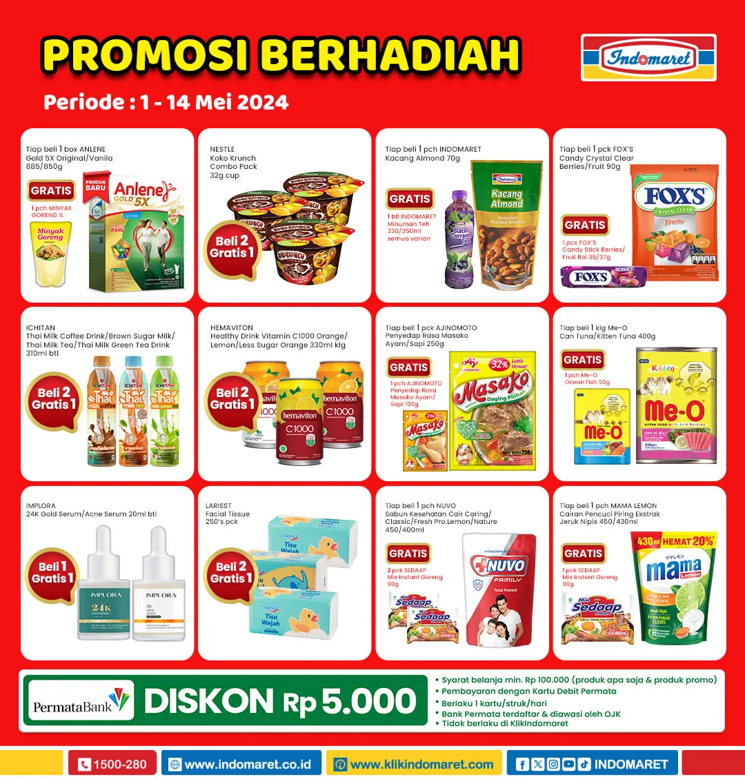 Promo Berhadiah Indomaret Periode 1-14 Mei 2024