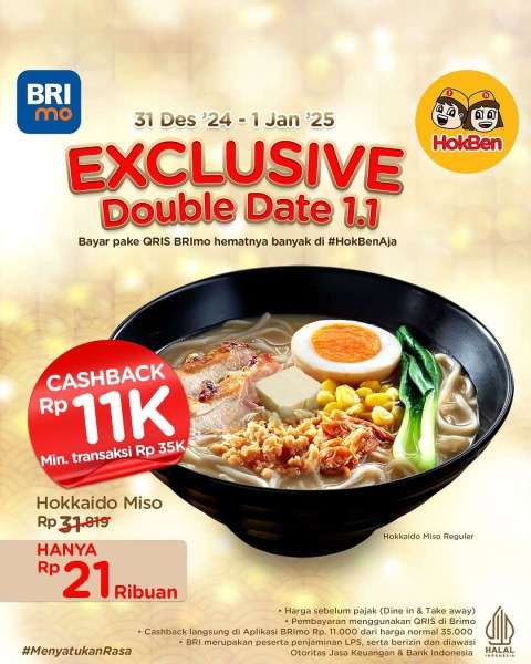 Promo HokBen x BRImo 31 Desember 2024-1 Januari 2025