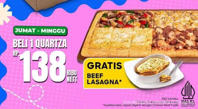 Promo Pizza Hut Gratis Beef Lasagna Februari Spesial Akhir Pekan, Berlaku Mulai Jumat